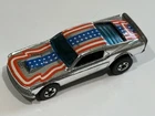 Hot Wheels Non-Redlines Rare Mustang Stocker Chrome With Stars And Stripes Nice