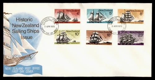 DR WHO 1975 NEW ZEALAND FDC SAILING SHIP COMBO M72201