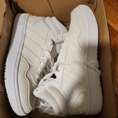 Adidas Hoops 3.0 Mid Cloud White Dash Grey Womens Athletic Sneaker