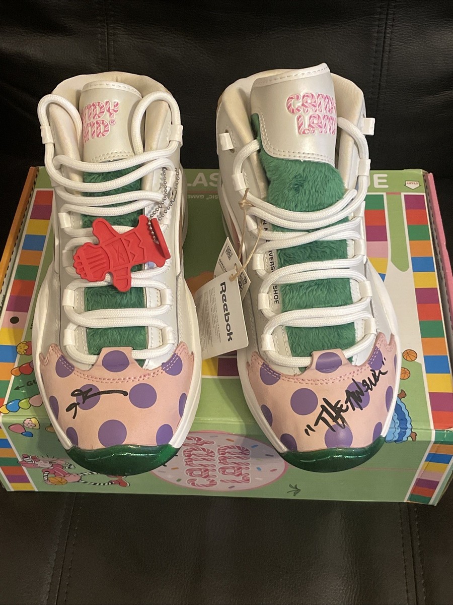 ALLEN IVERSON SIGNED AUTO REEBOK CANDY LAND SNEAKERS SHOES with