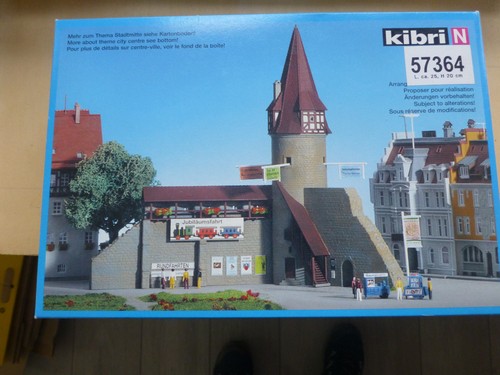 Kibri 7364 (57364) muralla con torre redonda escala N NUEVO + EMBALAJE ORIGINAL | Condition: Neu