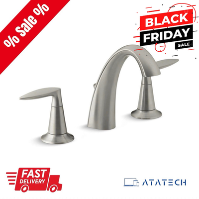 #ad KOHLER Bathroom Faucet Alteo 2 Handle Brushed Nickel K 45102 4 BN BRAND NEW $199.99