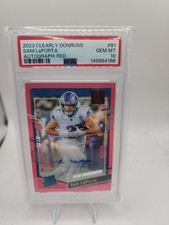 2024 Clearly Donruss #81 Sam Laporta /49 Red Parallel