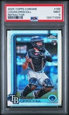 2025 TOPPS CHROME REFRACTOR #185 LOGAN DRISCOLL PSA 9