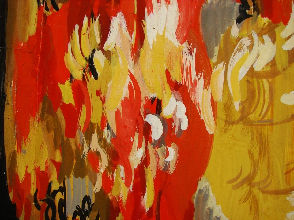 Pintura soviética ucraniana simbolismo de vanguardia figura abstracta sirena Mavka Foto 4 de 4