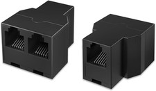 RJ12 6P6C 1 Female to 2 Female Telephone Line Splitters, Telephone Landline Cabl
