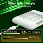 OOHHEE 4x AA 3600mWh Rechargeable Lithium Batteries 1.5V White Fast Charging Box — photo 8