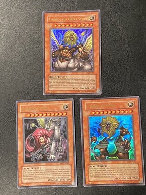 YUGIOH Great SPHINX Set Of 3 Full Ultra HOLOFOIL ANDRO THEINEN TELEIA EP1-EN001