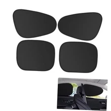 Car Side Window Sun Shades Front and Rear Window Sunshades Privacy 4 PCS Black