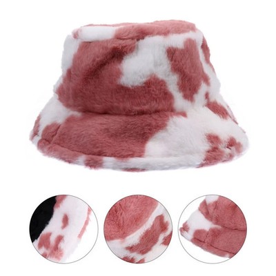 1pc Stylish Furry Bucket Hat Fashion Winter Warmer Fisherman Lovely Warm Hat