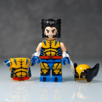 Custom Lego Wolverine X-Men Minifigure (V2 Armor, Custom Claws) Ships Free!