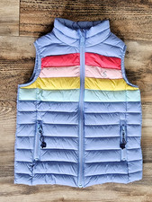 Joules Right As Rain Collection Packable Girls Puffer Vest  6 years  Pastel
