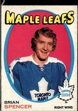 1971-72 O-Pee-Chee 198 Brian Spencer Toronto Maple Leafs Rookie Card AC. rookie card picture
