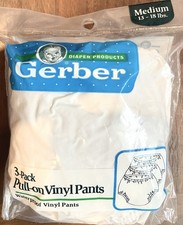 Gerber Pull On Vinyl Pants baby 3 Pack Medium VTG Vintage 1992