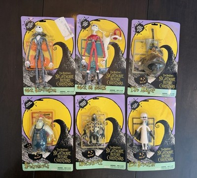 NIGHTMARE BEFORE CHRISTMAS ACTION FIGURES LOT OF 6 1993 Hasbro