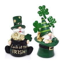 St. Patrick s Day Leprechaun Gnome Decoration, Resin Irish Gnome with