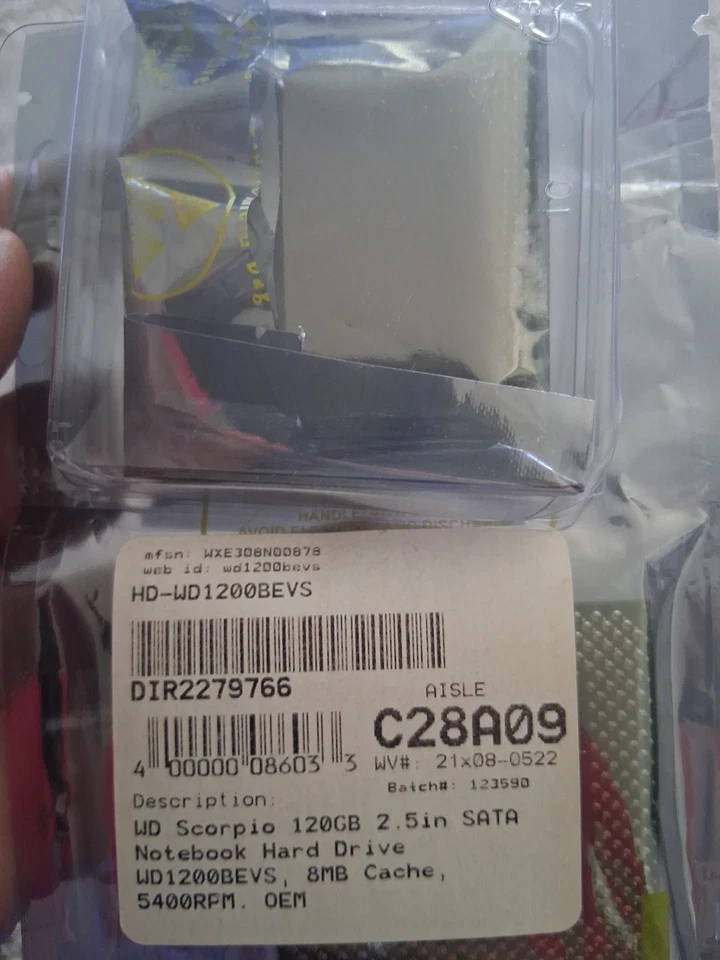 We Scorpoin 120gb 2.5in SATA Notebook Hard Drive Wd1200bevs, 8mb Cache 5400rpm - Image 2 of 2