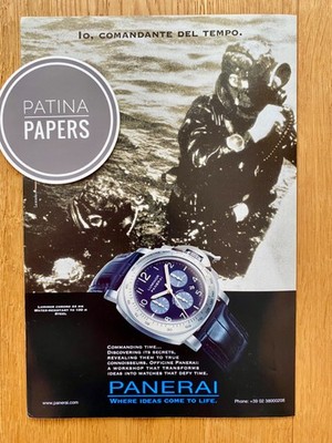 2004 Panerai Luminor Chrono Chronograph Kampfschwimmer Vintage Watch Ad Werbung