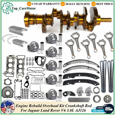 #ad Engine Rebuild Overhaul Kit Crankshaft Rod For Jaguar Land Rover V6 3.0L AJ126 $945.00
