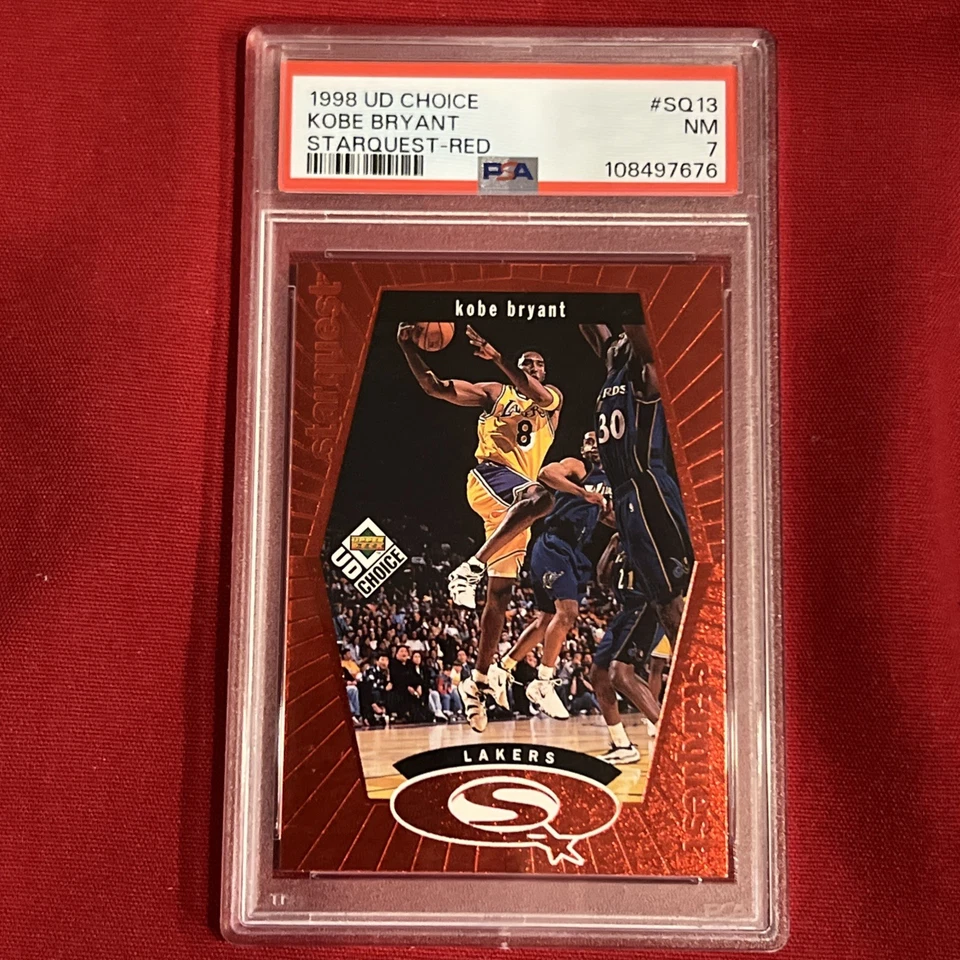 1998 UD Choice Kobe Bryant #SQ13 Starquest Red PSA 7 - Image 3 of 4