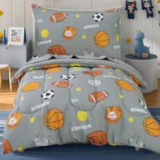 4 Piece Toddler Bedding Set - Soft Breathable Toddler Bedding Set for Boys Gi...