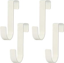 4Pcs over Door Hooks Single over the Door Hangers Heavy Duty Stainless Steel Rev