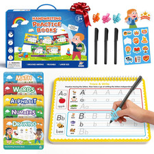 Magic Grooved Writing Practice for Kids Ages 3-8 - 5 Pack Reusable Handwriting B