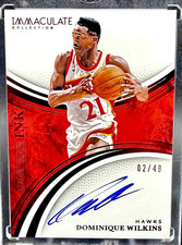 Dominique Wilkins 2024-25 Panini Immaculate Ink Ruby Autograph  Auto /49