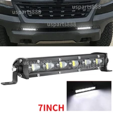 6D 7"inch Ultra Slim 8000LM LED Work Light Bar Driving Offroad Truck SUV 4WD