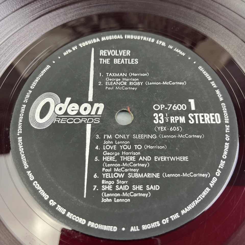 Beatles - Revolver 1966 1st Japan Pressing LP Red Vinyl Record OP7600 - Bild 3 von 4
