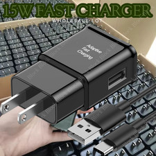 Type C Charger USB C Charging Cord 15W Wall Charger Block For Samsung Galaxy Lot