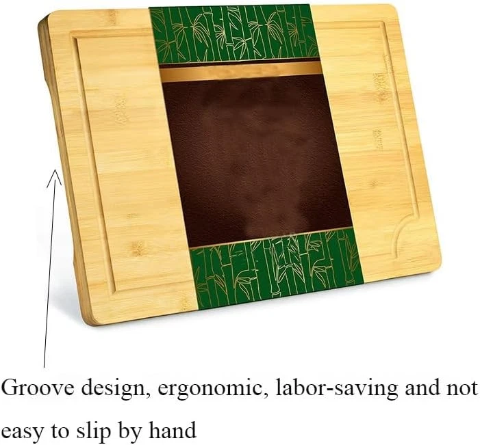 Organic Bamboo Cutting Board Set of 3, Eco-Friendly Dual-Sided Boards with Juice - Image 4 of 4