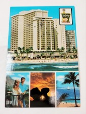 Vintage Hawaii Postcard Holiday Inn Hotel Hon...