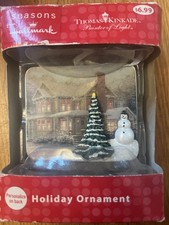 Hallmark 1993 Thomas Kinkade Christmas Ornament Holiday Painter Of Light Message