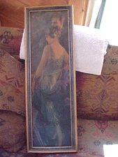 1924 Pompeian Beauty "Honeymooning in the Alps" Gene Pressler Lithograph Framed