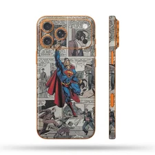 Phone Skin/Phone Wrap For iPhone, Samsung, Android Printed Leather Superhero