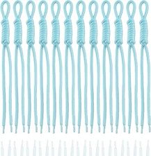 Paracord Keychain 12pcs Paracord Rope Keychain Braided Cord Rope Bag Charm for