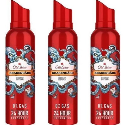 Old Spice Krakengard Deodorant Body Spray, 4.73oz (Pack of 3)