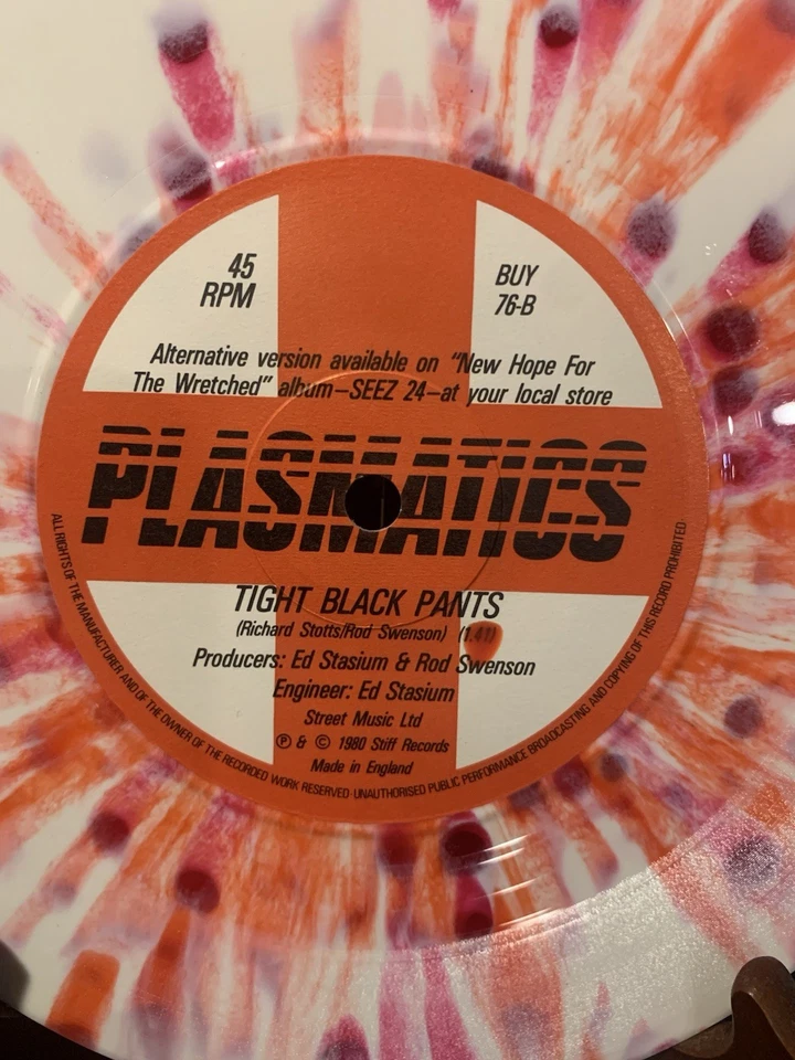 Plasmatics Butcher Baby 45 RPM Splatter Vinyl 1980 Punk SEEZ 24 UK Press VG+ Foto 4 de 4