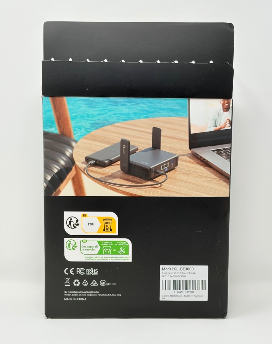 GL.iNet GL-BE3600 Slate 7 Portable Travel Wireless Router Pocket