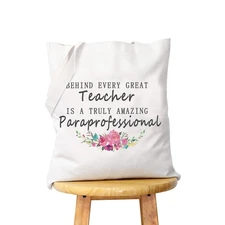 Paraeducator Gift Para Teacher Gift Paraprofessional Zipper Pouch Cosmetics B...