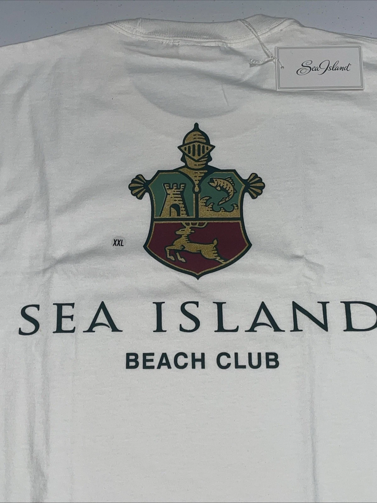Sea Island Beach Club Shirt Sleeve Tee Shirt White XXL