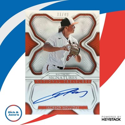 2023 Panini National Treasures Jackson Holliday Signatures Gold 11/49 Orioles