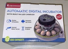 KEBONNIXS 12 Egg Incubator Humidity Display Candler Automatic Works