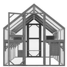 Outdoor Cat Enclosure for Multiple Cats with 7Platforms, 2 Resting Box,2 Bridges