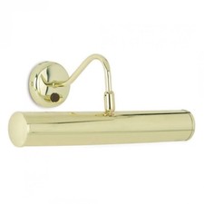 ENDON CLASSIC POLISHED BRASS PICTURE LIGHT WITH ROCKER SWITCH PL350-E14-SWBP