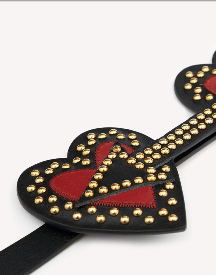 NWT‼️ Red Valentino Hearts Red Signs Leather Belt Size  display picture 1