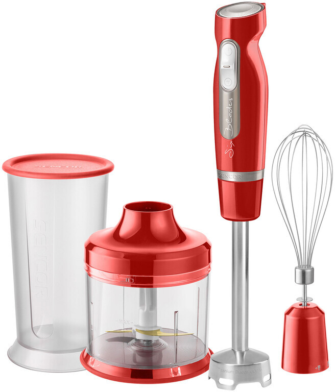 Frullatore SENCOR 1000W Rosso SHB 4464RD-EUE3: Potenza da Minipimer