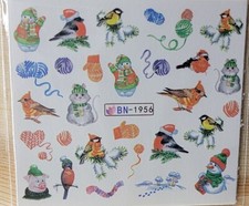 Nail Art Decal Stickers - Cute Animals Winter - Ships from U.S.  BN-1956