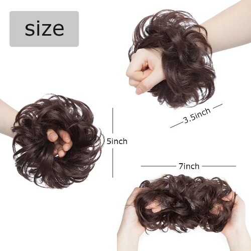 Synthetisches Gummiband Haar lockig Chignon Haar Kordelzug Pferdeschwanz Haarteile - Bild 3 von 77